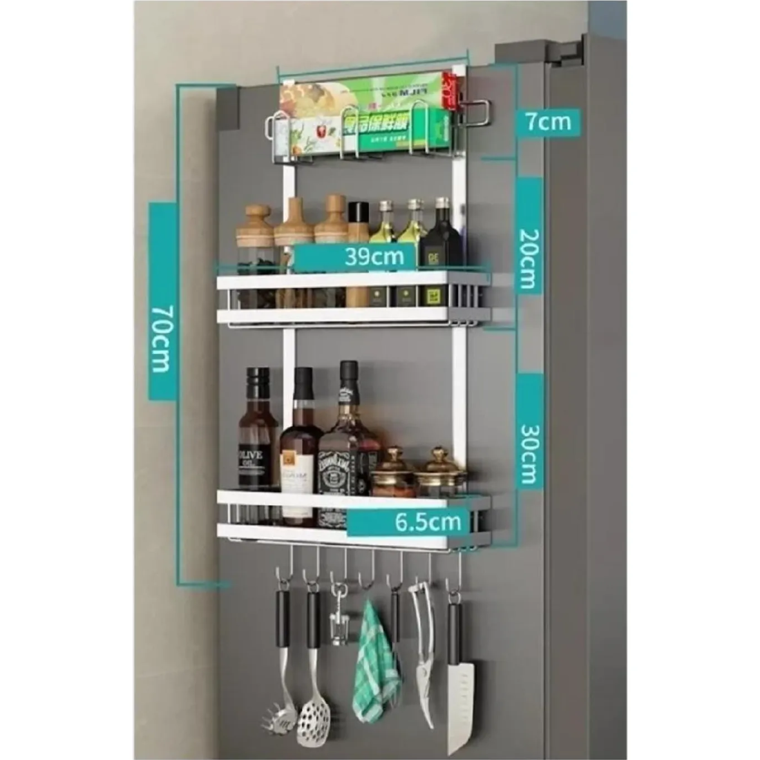 Rack Estante Para Refrigerador · Acero Inoxidable