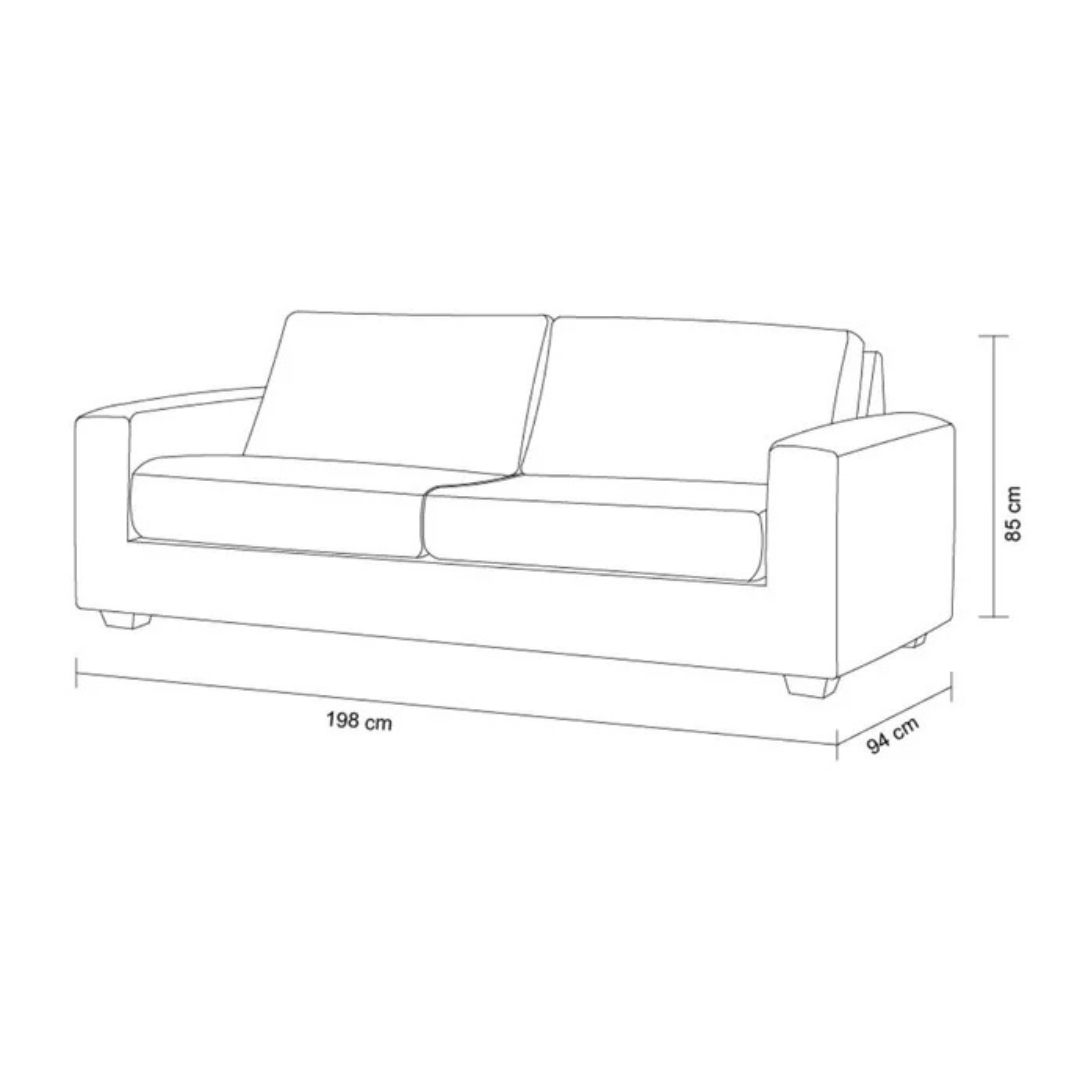 Sofá Monet · 3C · Velvet · Space Grey