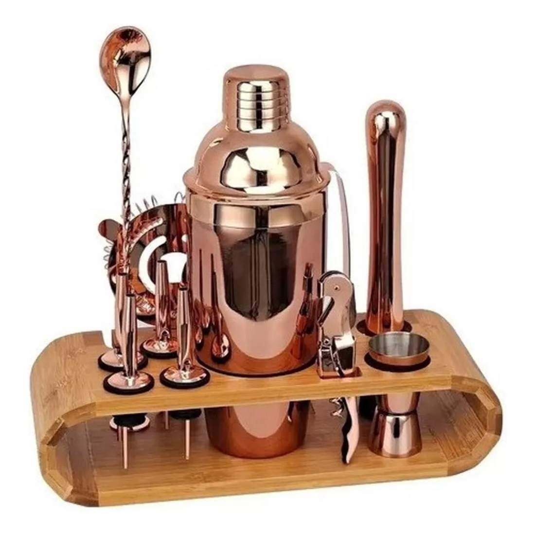 Juego De Coctelera · 12 piezas · Cobre
