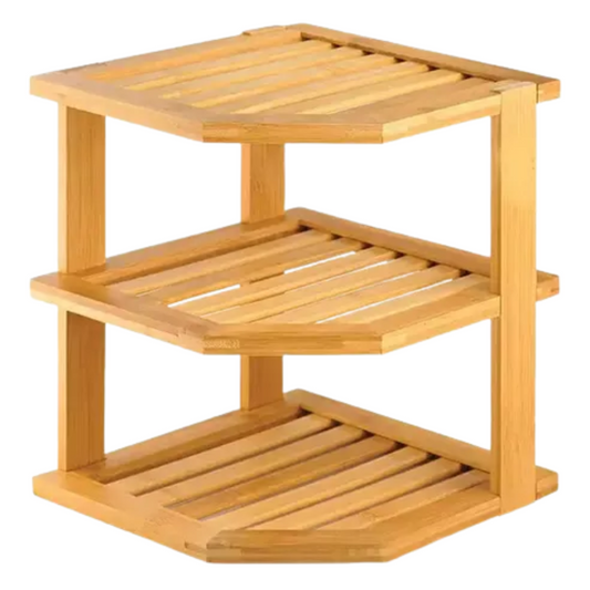 Estante Esquinero · 3 niveles · Bambú