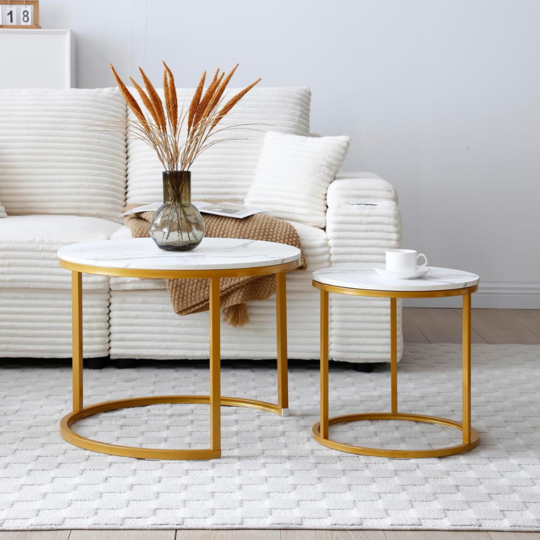 Mesas Acuarias · 2 piezas · Vidrio y Metal