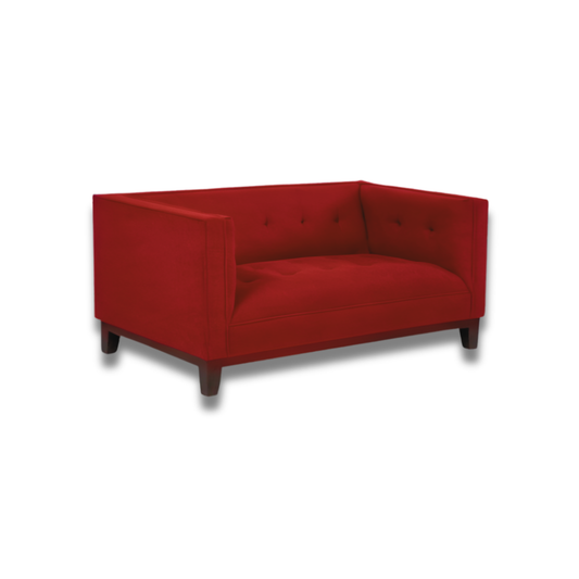 Sofá Praga · 2C · Velvet · Red
