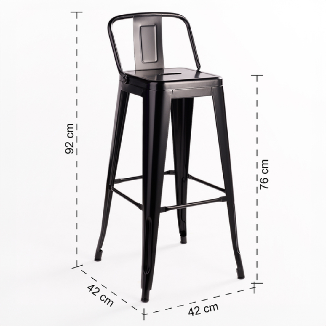 4 Sillas Nova  · Industrial · Negro