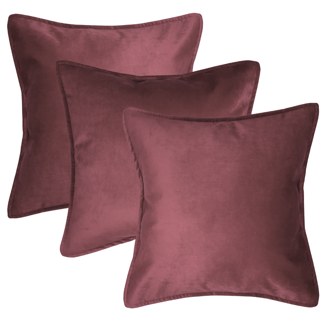 3 Cojines Clásicos · Velvet · Palo Rosa