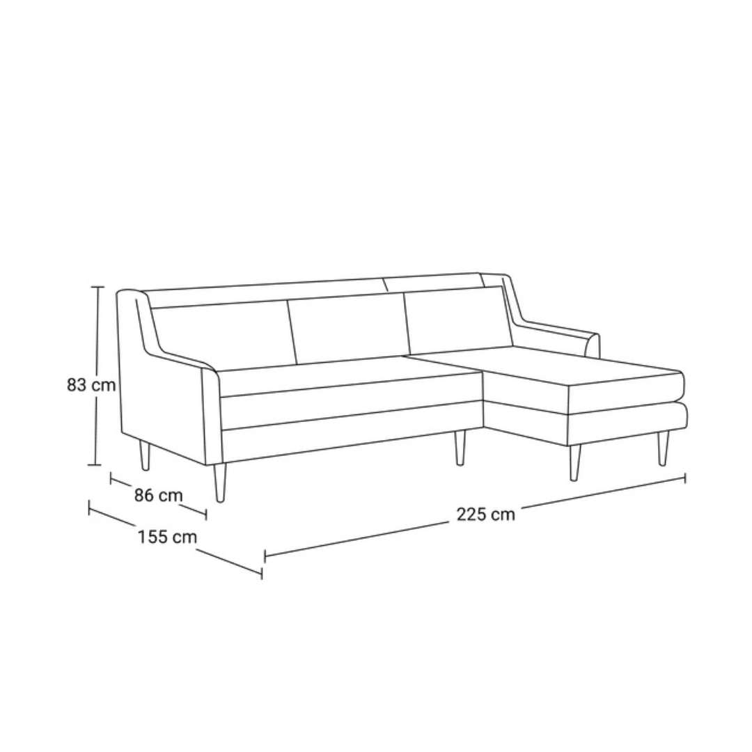 Sofá Oporto · Seccional · Velvet